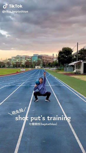 七種競技アスリートの砲丸投トレーニング🐻✊#陸上#女子アスリート#七種競技#砲丸投