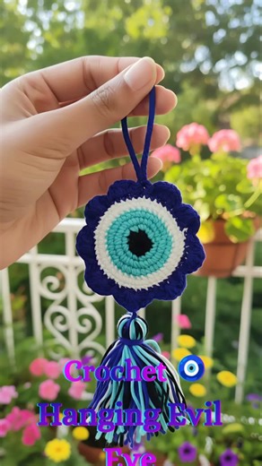 Crochet Hanging Evil Eye🧿 #shortvideo #shorts #viral