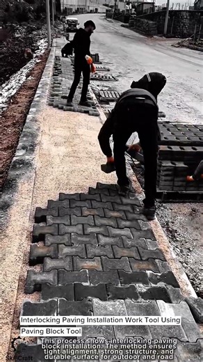 Interlocking Paving Installation Work Tool Using Paving Block Tool #worktool