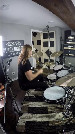 This may be the greasiest double bass drum kit ever