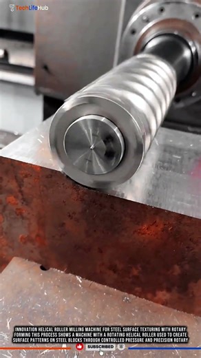 Innovation Helical Roller Milling Machine for Steel Surface Texturing with Rotary Forming #tech