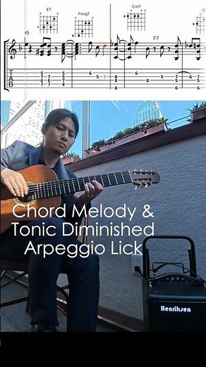 Chord Melody and Tonic Diminished Arpeggio Lick - I Remember You with Henriksen Bud 6