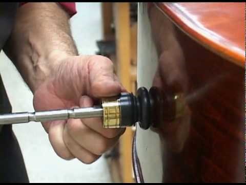Installing a new end pin by Hammond Ashley Violins