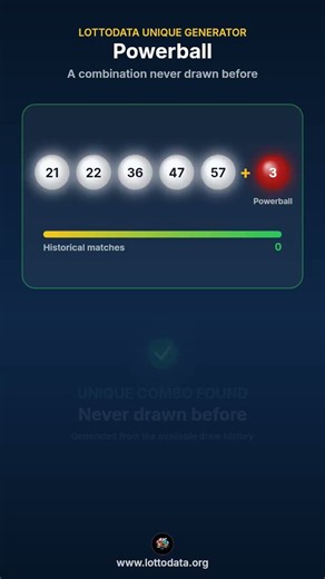 Powerball unique number generator