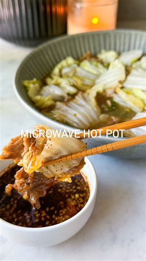 Kylie Sakaida on Instagram: "How to make “hot pot” in your microwave (episode 3 of my microwave meals series) This video is inspired by @cafemaddy and last year’s microwave hot pot trend! I know the microwave gets a bad rap, but microwaves are one of the most underrated tools in the kitchen. They’re fast, they help retain nutrients due to shorter cooking times and minimal water, and they make meals like this possible with almost no effort or cleanup. This one’s packed with veggies, tofu, thinly 