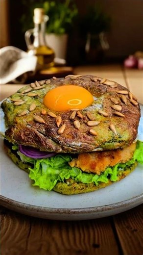 Ich habe das Burgerbrötchen einfach anders gemacht 🍔🟢 #shorts