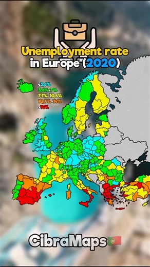 Unemployment rate in Europe #europe #geographythroughmaps #mapping
