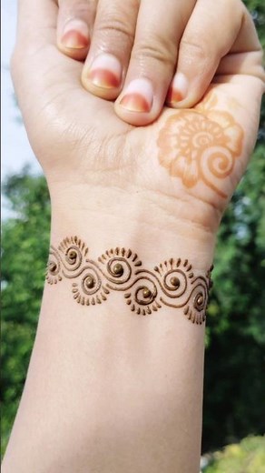 very beautiful bracelet design ✨#mehndi #henna