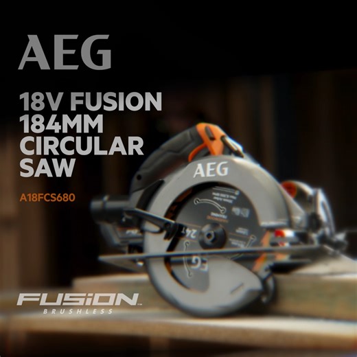 Take on heavy-duty cross cuts for general framing with the AEG 18V FUSION 184mm Circular Saw — powered by a FUSION brushless motor that delivers up to 30% more power than the BKS18BR. 🖤 🧡 | AEG PowerTools