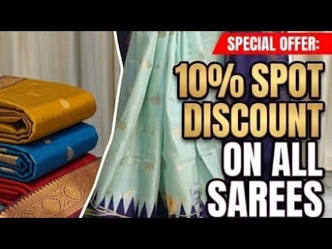 GET SPOT 10% DISCOUNT | DOLA,MYSORE, SOFT TUSSER SAREES | GIVE AWAY | 8688637474
