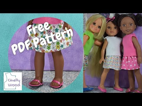 Free Doll Clothes Patterns: Wellie Wishers Skirt Sewing Tutorial with Free PDF Pattern