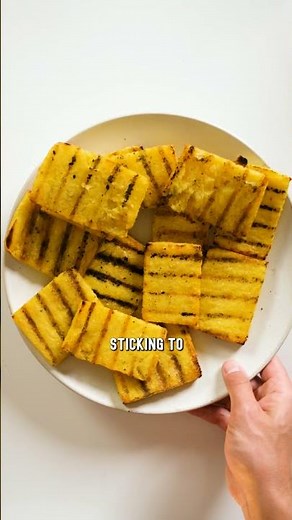 One of my most popular Summer recipes from Last Year! Grilled Polenta with Marinara and Pesto.