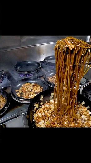 korean street food - Master of making 300℃ STONE PLATE Black-bean noodle