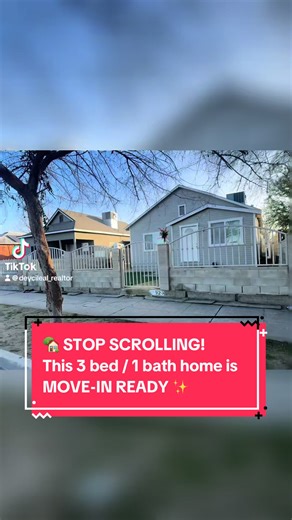 ✨ First-time buyers🚨this is YOUR chance! This beautifully updated 3 bedroom home is ready for you to move right in 🗝️ only for $300,000 ✔️ Remodeled kitchen with granite ✔️ Updated plumbing & electrical ✔️ New block walls iron gate ✔️ Alley access great lot size 📍 923 Sumner St Bakersfield ca 93305 Near Bakersfield College, shopping & freeways 58 and 99 📲 Text me “HOME” at 661-431-3519 I’ll connect you with a lender & guide you step-by-step 🤍 Deyci Leal, Realtor® BRE:.02041872 | Sierra Cent