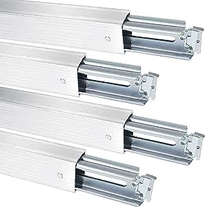 US Cargo Control 93" -104" (7 ft 7 in.-8 ft 6 in.) E Track Load Bar - Adjustable Aluminum E Track Shoring Beam/Decking Beam with Patented Flat Latch for Trailers, Trucks, Semi-Trucks - 4 Pack