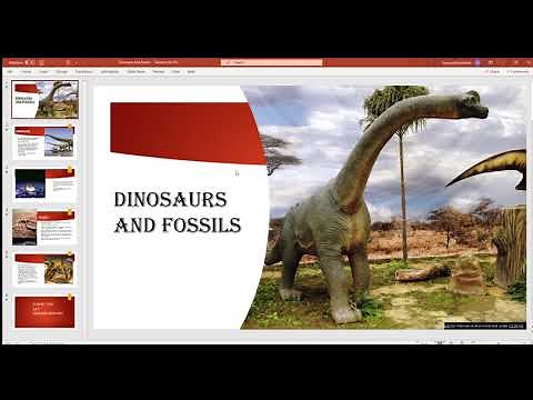 powerpoint presentation of dinosaur and fossils.