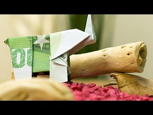 Money Origami Elephant, how to fold animals out of money 🐘