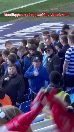 Lincoln City fans at Reading / Lincoln fans celebrating promotion to The Championship