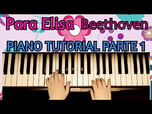PARA ELISA - BEETHOVEN - TUTORIAL de PIANO FACIL - Mano derecha - Parte 1