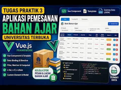 Tugas Praktik 3 Vue.js: Membangun Aplikasi Pemesanan Bahan Ajar Universitas Terbuka