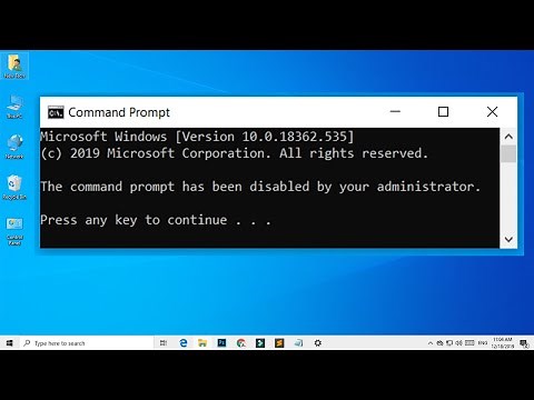FIX : The command prompt has been disabled by your administrator Error In Windows 10 - Latest 2020