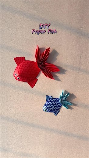 DIY Paper Fish 🐟 | Perfect for Kids & Beginners! 💖 ‪@ishratkhan5909‬ #diy#craft