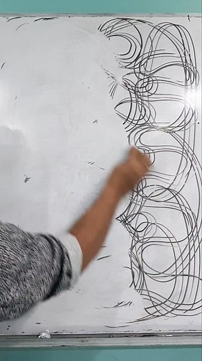 eraSING • FINE LINE ART • ABStract Line • EXpressive Line || drawing on the whiteboard #drawing #art #artwork | Renjaya Art Siahaan