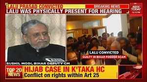 2.3K views | BJP MP Sushil Modi reacts on Lalu Yadav being convicted in fodder scam. Says, "Lalu Yadav has now no existence in the politics of Bihar." #ITVideo #LaluYadav #RJD #ITVideo | India Today | Facebook