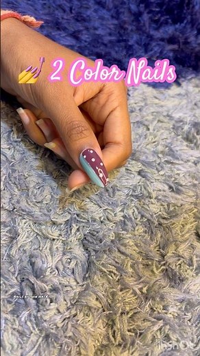 Simple 2 Color Nail Art 💅 Easy Beginner Tutorial #shorts#nailart #nails #naildesign #diy #trending