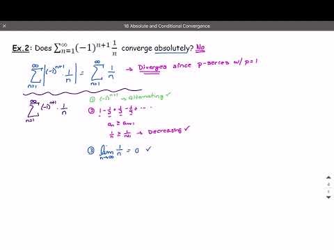 18 Absolute and Conditional Convergence