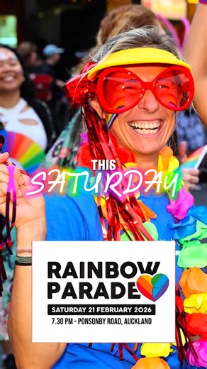 This is the week! ✨ We’re counting down the days until the streets light up for the Auckland Rainbow Parade this Saturday 🌈 We can’t wait to see our incredible community come together for a night of colour, pride, visibility, and pure joy. Whether you’re marching, cheering from the sidelines, or joining us in the grandstand, it’s going to be unforgettable. See you on Ponsonby Road 💛 THE PARADE DETAILS 🗓️ Saturday 21st February 2026 🎟️ Grandstand Opens: From 5:00 PM 🎶 Pre-Parade Entertainmen