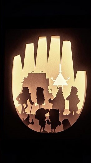 Gravity Falls DIY Lightbox 💡 #GravityFallsDIY #Papercraft #DIYLightbox #GravityFallsCraft