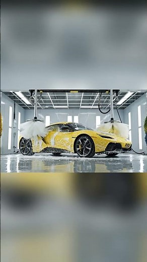 Robot Car Wash Saves Supercars from Flood Damage! #RobotCarWash #CarWash #ai