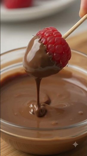 Chocolate Filled Raspberries 🍓🍫 | Easy Dessert Hack You Need to Try!