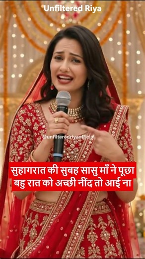 सुहागरात की सुबह सासु माँ ने पूछा बहु रात को अच्छी नींद तो आई ना | Unfiltered Riya Stand-Up Comedy