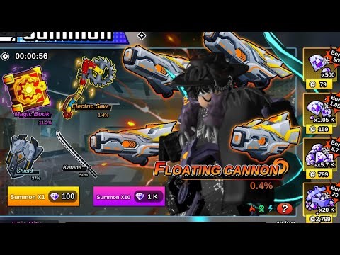 Best weapon FLOATING CANNON 0.4% showcase in dungeon hunters (roblox) 