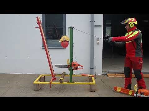 【林業労働安全】チェンソーキックバック