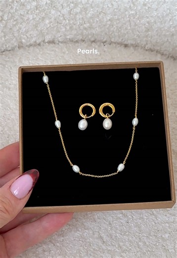 Pretty things and your bank card is all we need xoxo To shop the pearl range visit livetta.co.uk 💕 #girls #goldjewellery #pearls #jewellery