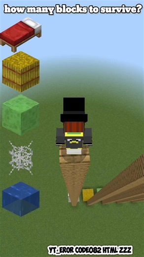 how many blocks to survive #minecraftshorts