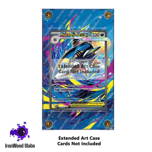 Mega Sharpedo Ex - 127/094 Pokemon Phantasmal Flames SIR Extended Art Case - Etsy