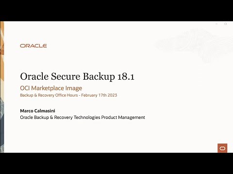 Deploying Oracle Secure Backup from the OCI Marketplace to protect OCI Compute Instances