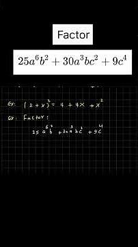 Factoring Perfect Square Trinomials in Seconds!