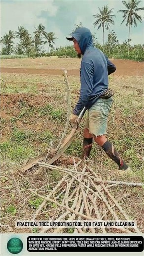 Practical Tree Uprooting Tool for Fast Land Clearing #tools