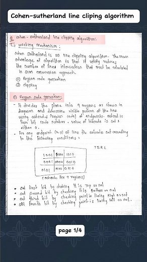 Explain Cohen-sutherland line cliping algorithm #computergraphics #computerscience #mumbaiuniversity