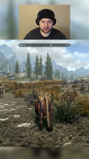 What happens if you follow the farmer with the painted cow in Skyrim #shorts #viralshorts