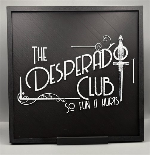 Dungeon Crawler Carl | Desperado Club Sign | Litrpg Book Gift | 3D Filament Print | Geeky Reading Nook - Etsy