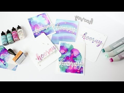 How To Make Alcohol Ink Backgrounds With Ranger Alcohol Inks And Copic Marker Refills