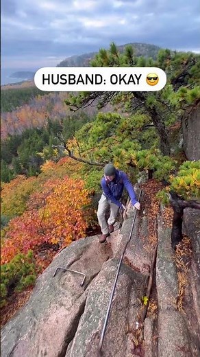 ✨If you’re visiting Acadia National Park (and aren’t afraid of heights🤪) - you NEED to put this