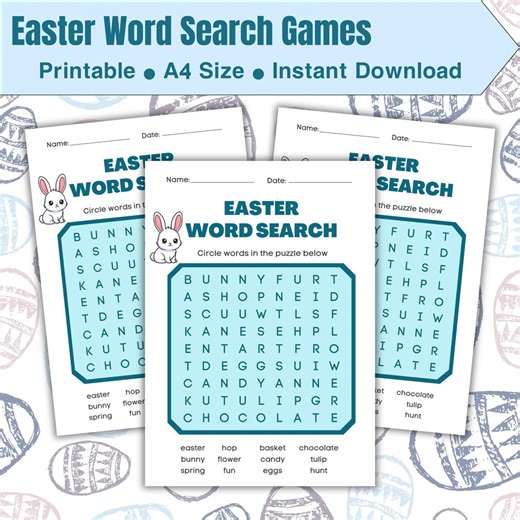 Easter Word Search Printable, Kids Activity, Classroom Game (instant Download A4/US Letter Size) - Etsy