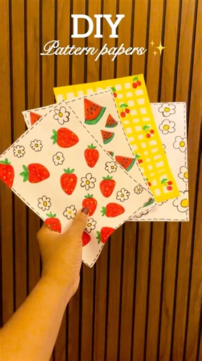 DIY Pattern Paper at Home 🌸 | Easy Cute Craft Idea | Handmade Designs 💖#shorts